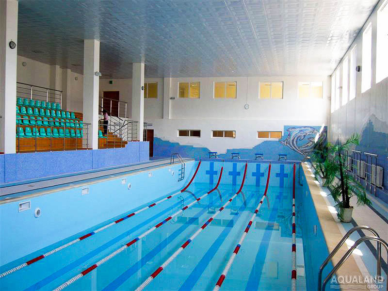 Спортивный бассейн  (г. Чемолган. Казахстан). Проектирование, строительство и монтаж бассейнов любой сложности. 